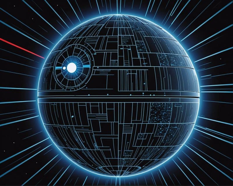 AI-generated image of Death Star