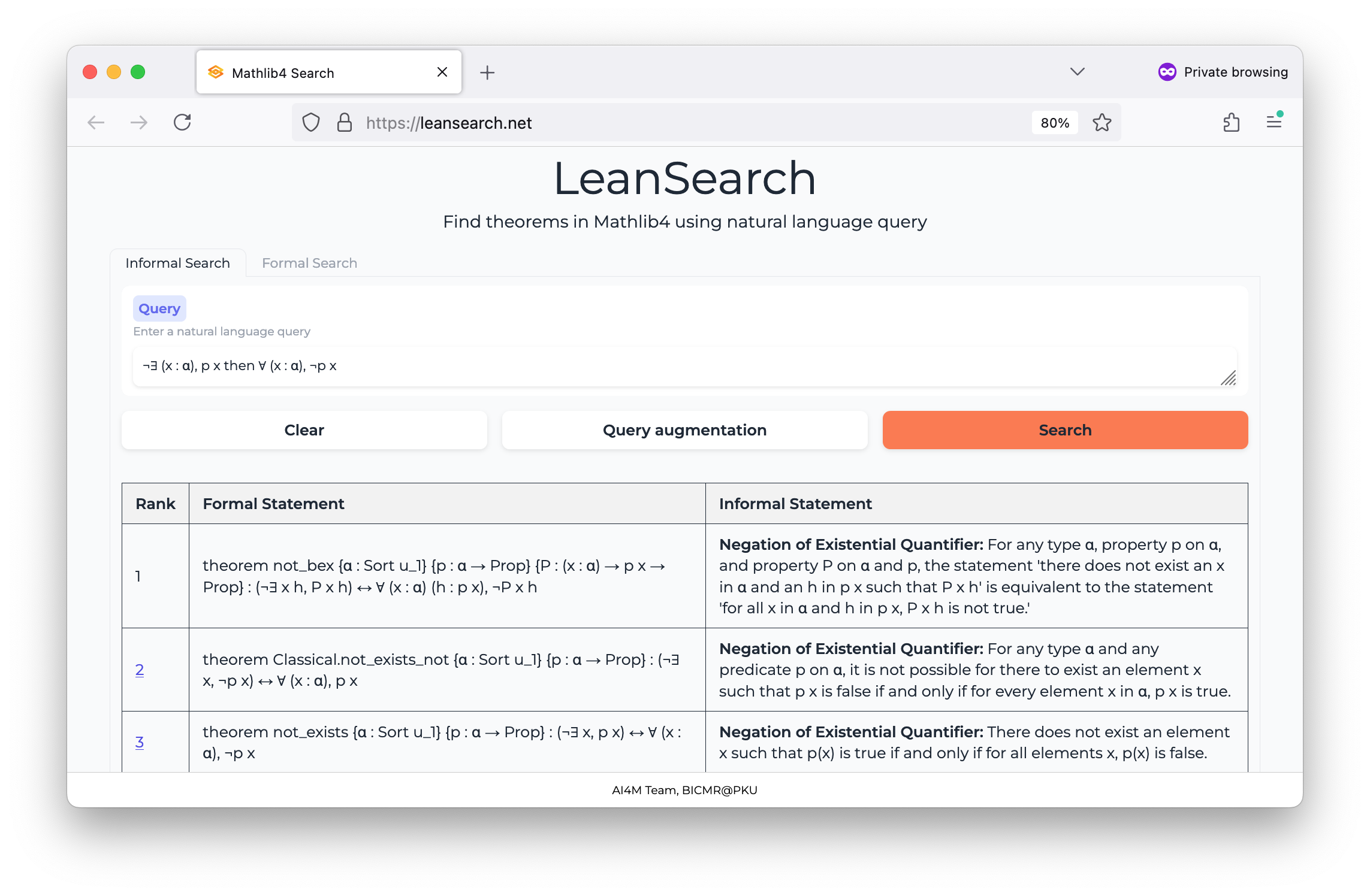 LeanSearch.net interface