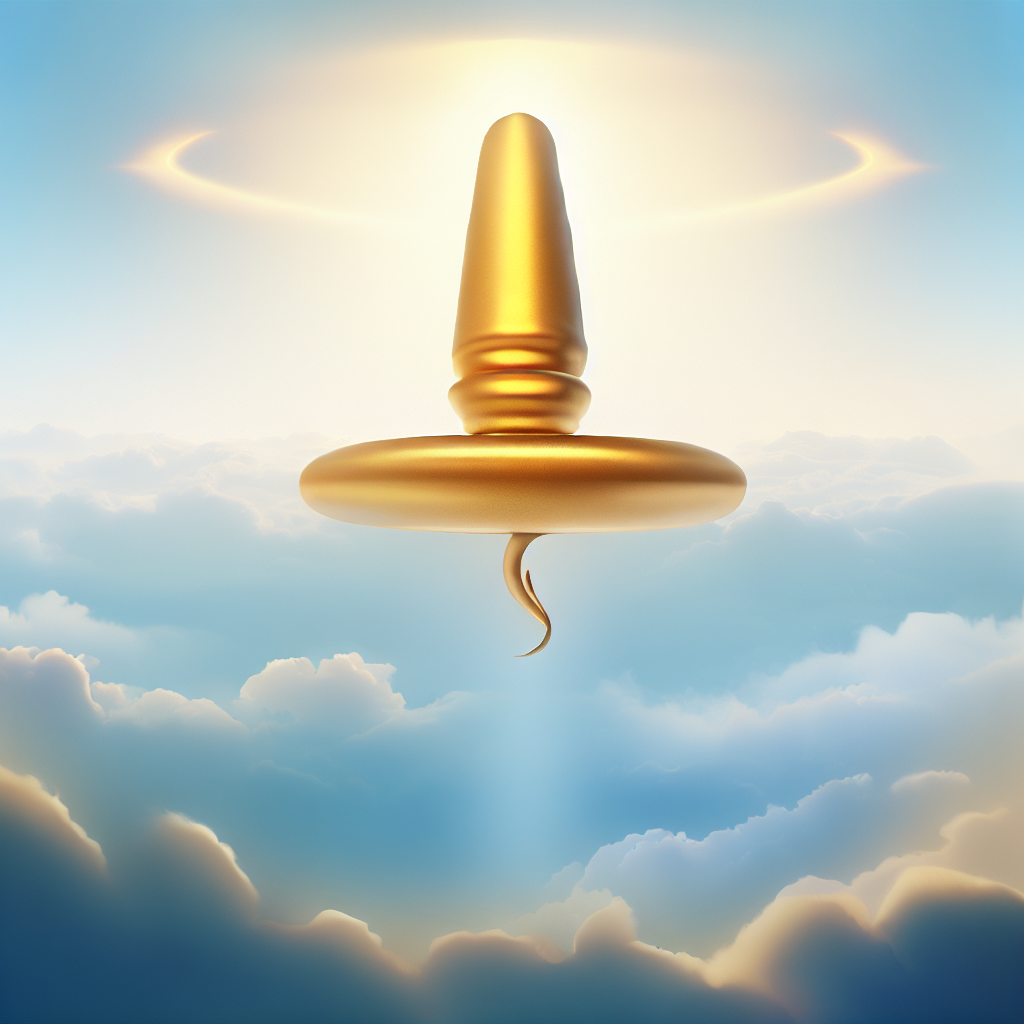 Ai generated art- floating Shivlinga in the Skies