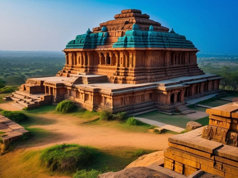 Fort atop a hill in Karnataka. LeonardoAi